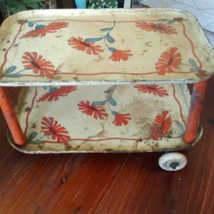 Vintage Toy Doll Size Tea Cart